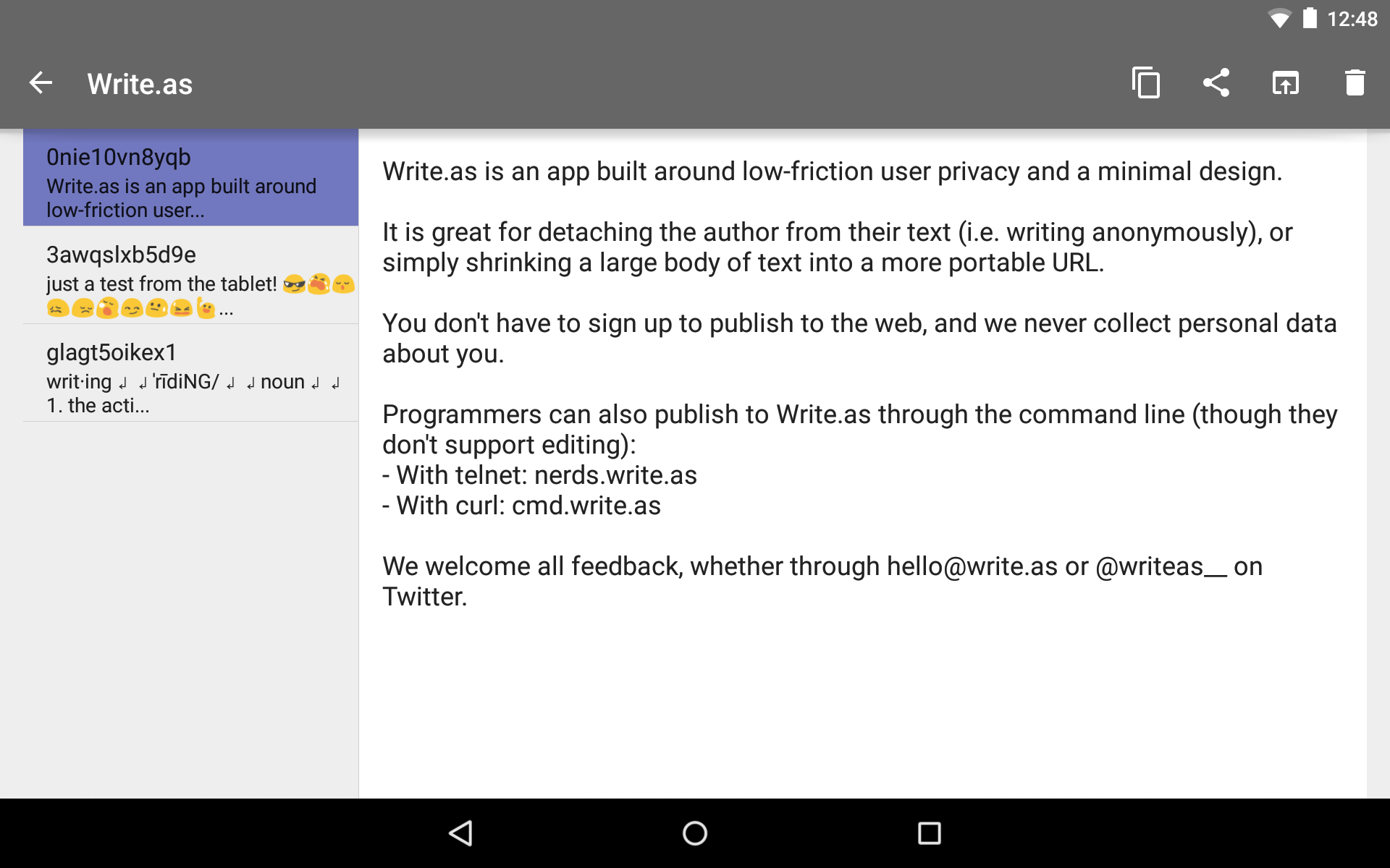 Amazon Writing App Write.as - App on Amazon Appstore