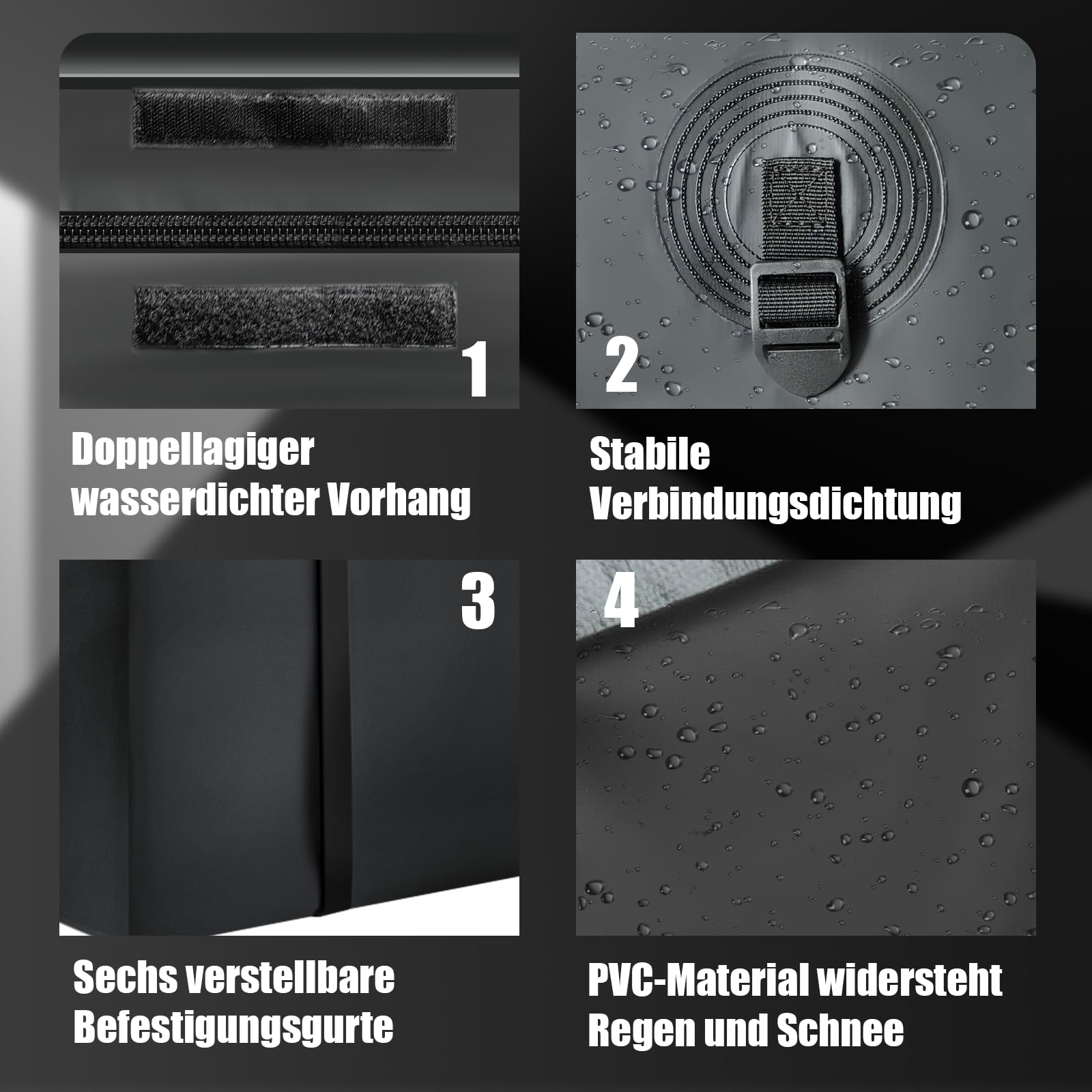 Signstek Scatola posteriore per gancio di traino, borsa espandibile, impermeabile, resistente e morbida, 417 l, PVC 500 D, per famiglia, attività all'aperto