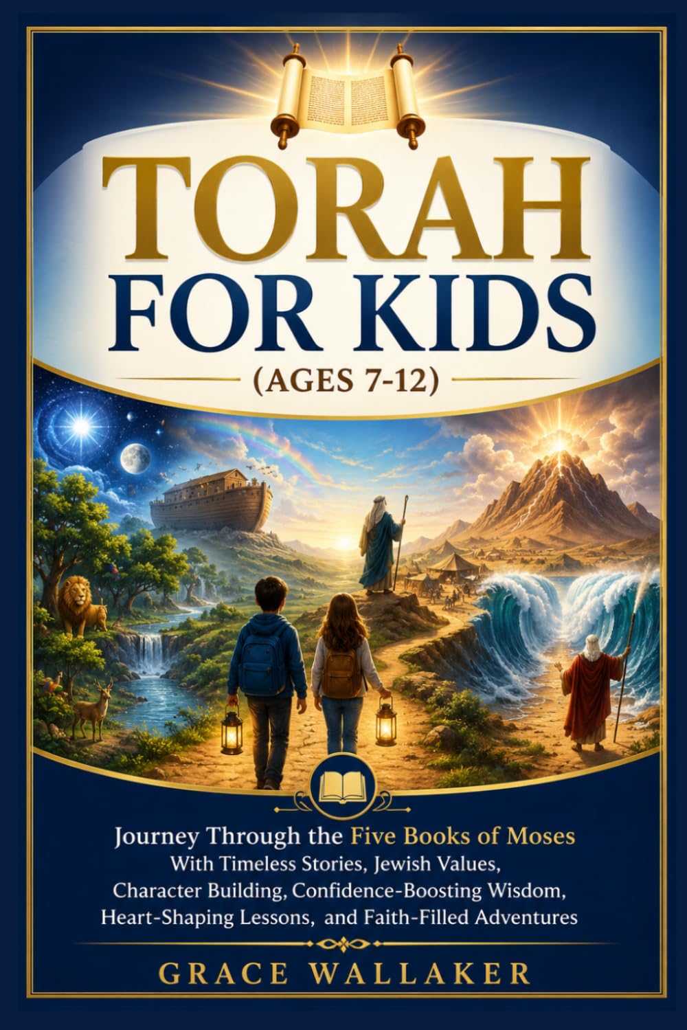 TORAH FOR KIDS: Journey Through the Five Books of Moses With Timeless Stories, Jewish Values, Character Building, Confidence-Boosting Wisdom, Heart-Shaping Lessons, and Faith-Filled Adventures