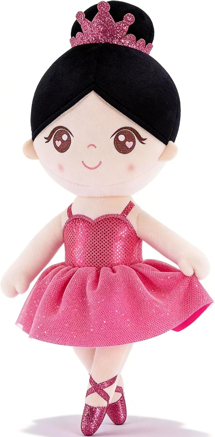 Gloveleya Ballet Toy Baby Girl Gifts Dolls Soft Plush Toy Ballet Girl Doll Rugosa Rose 14 Inches with Gift Box