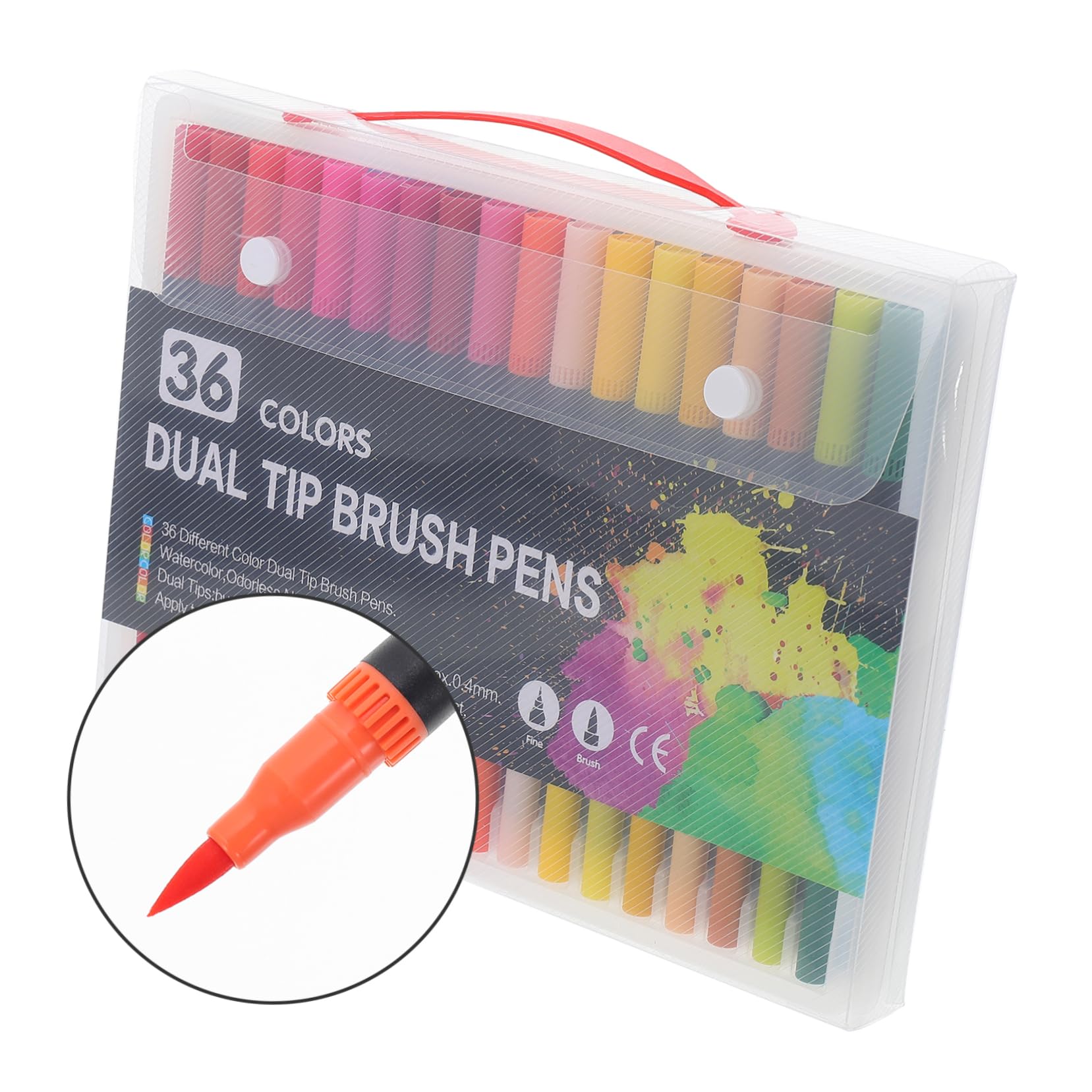 Uonlytech 36pezzi Pennarello Multifunzione Doppia Punta Da Creatori Di Pennarelli Portatili Impugnatura Ergonomica Per Disegno e Lettering
