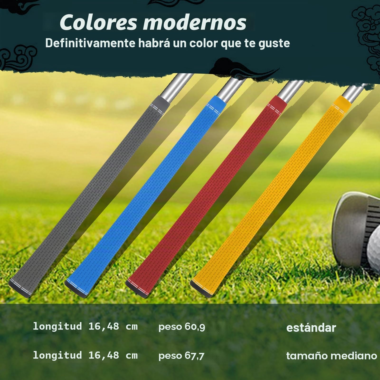 Juego de 8 empuñaduras de golf cómodas de goma suave, diseño cónico bajo, experiencia de swing rápido, para todo tipo de clima, 8 empuñaduras antideslizantes para palos de golf para hombres y