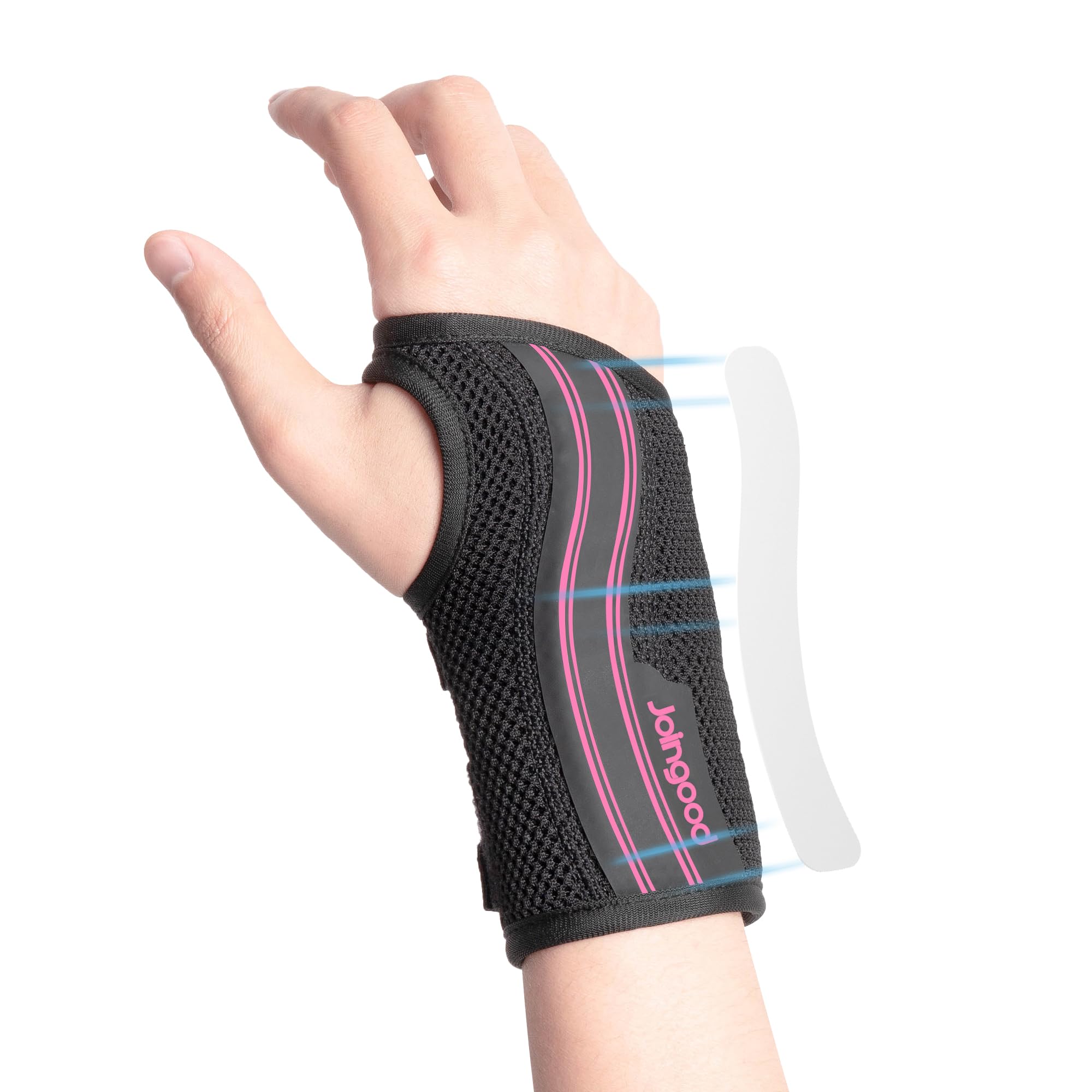 Carpal Tunnel Wrist Brace Adjustable Wrist Support Splint for Pain Relief Arthritis Tendonitis Breathable Hand Brace for Women