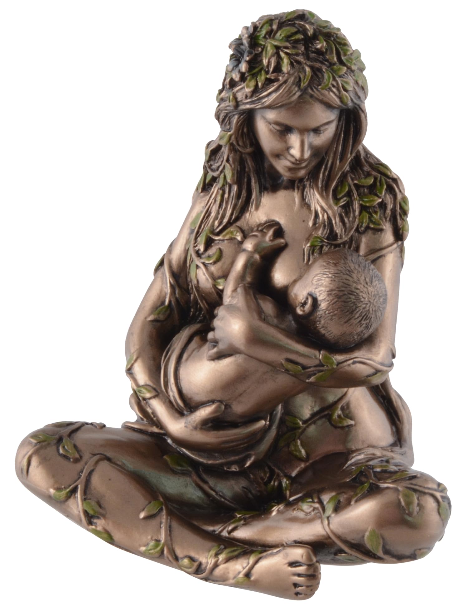 VOGLER Joh. Vogler GmbH Gaia - Figura de tierra con bebé en el pecho, color bronce