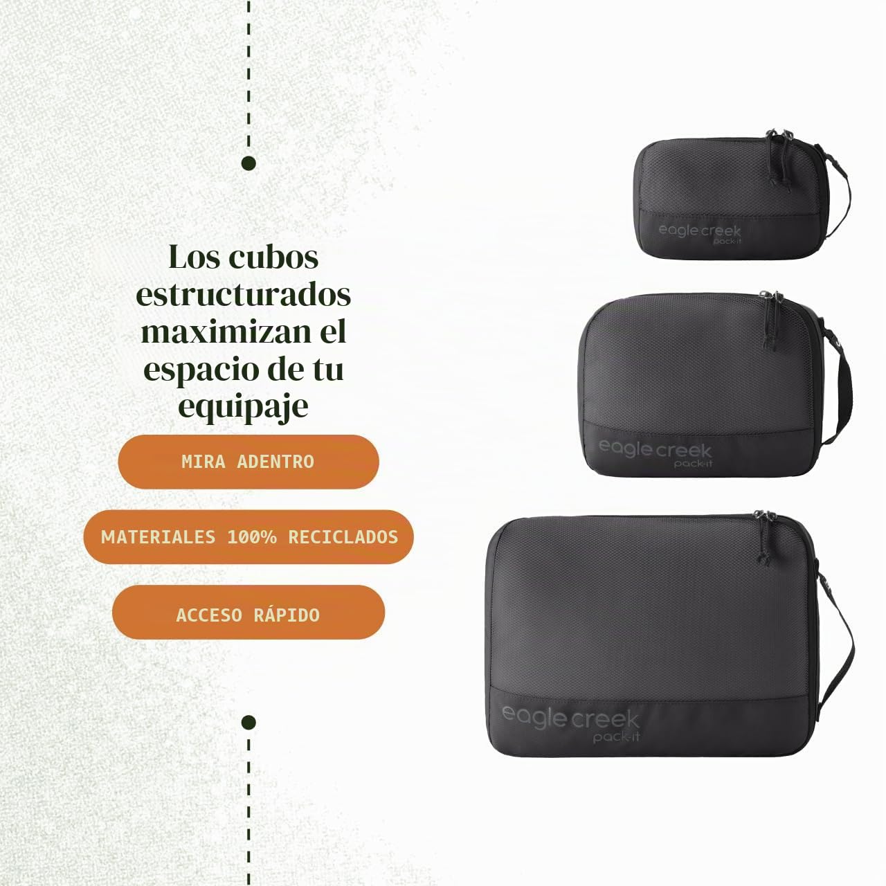 Eagle Creek Pack-It Isolate and Reveal - Juego de cubos de embalaje - Tejido resistente a las roturas duradero, ultraligero y resistente al agua