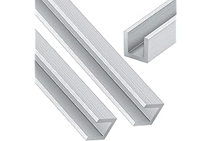 u-channel 4 ft 1/4" Aluminum C Channel 1/16" Walls x 3/8" High...