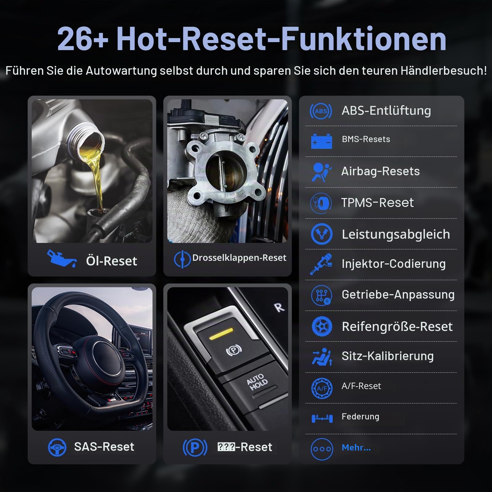 VDIAGTOOL D200 OBD2 Diagnosegerät Bluetooth, Diagnosegerät Auto Bidirektional mit 26+ Resets, Lebenslange Updates Auslesegerät Auto für iOS&Android, Alle Systeme FCA&CAN-FD Fahrzeug Kfz OBD Scanner