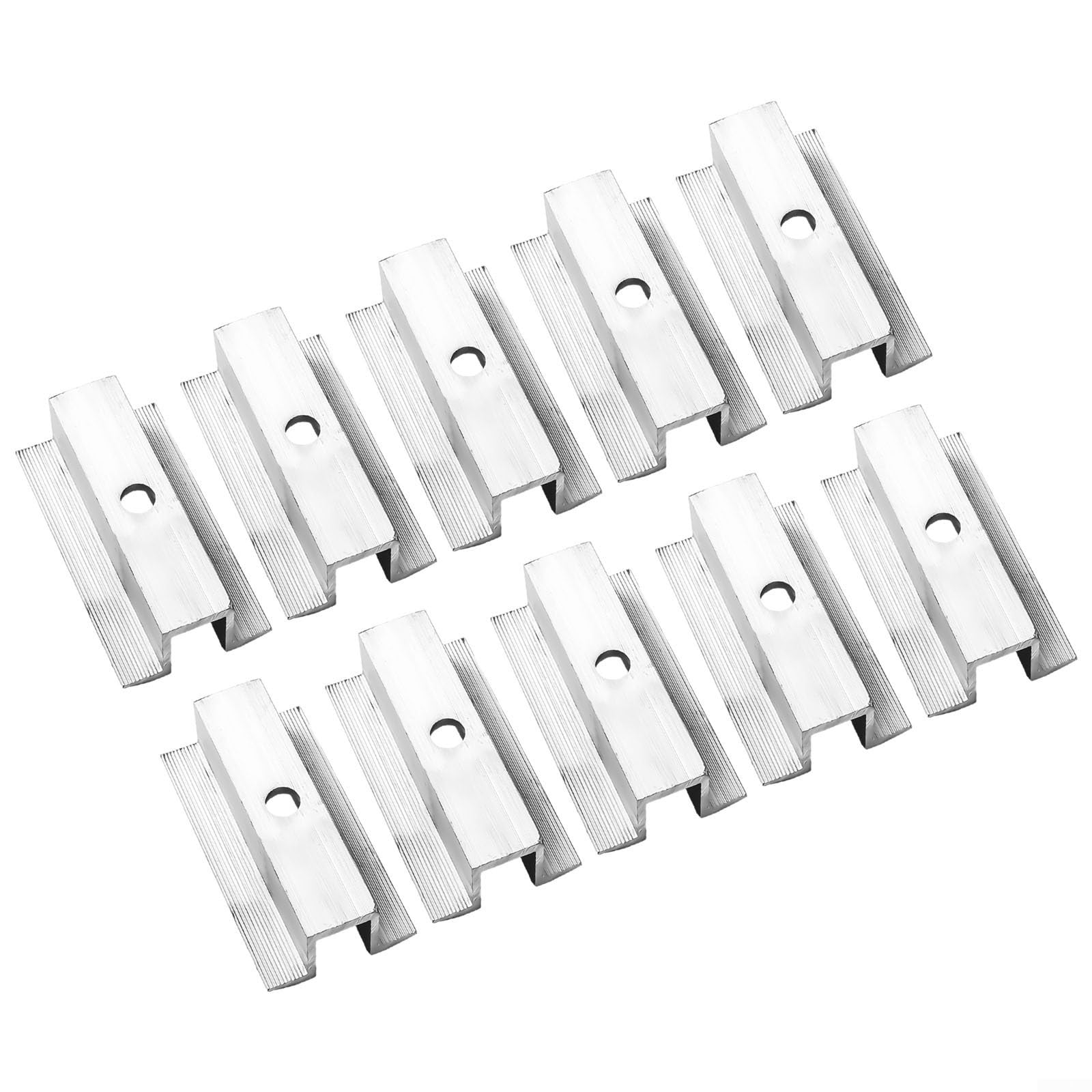 Set mit 10 Mittelklemmen aus Aluminiumlegierung, einfache und sichere Montage (80 mm)