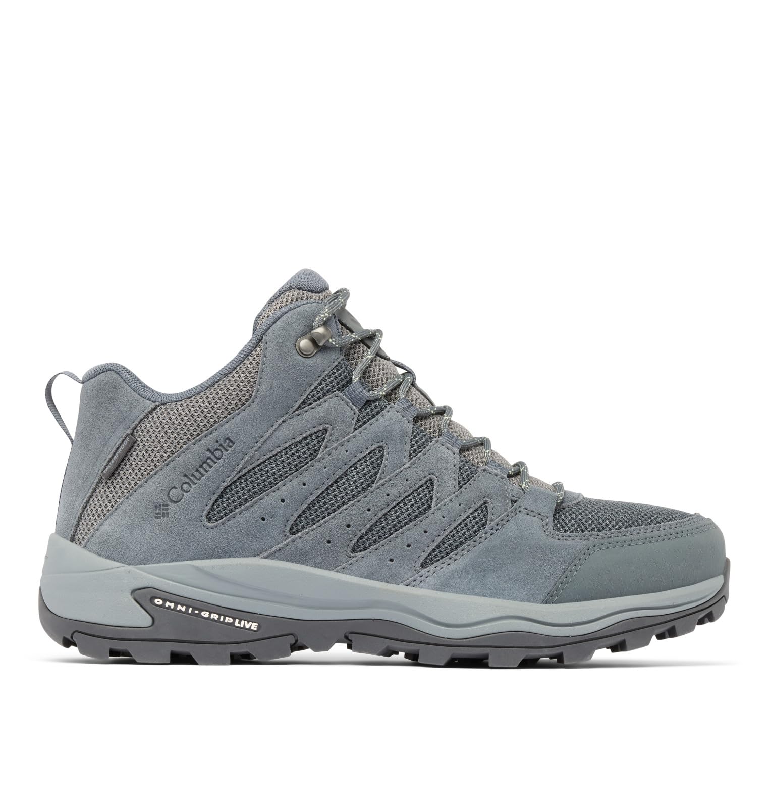 Columbia Men's Redmond 4 Mid WP, Mid Rise Trekking and Hiking Boots, Graphite/Citron Haze, 9.5 Regular