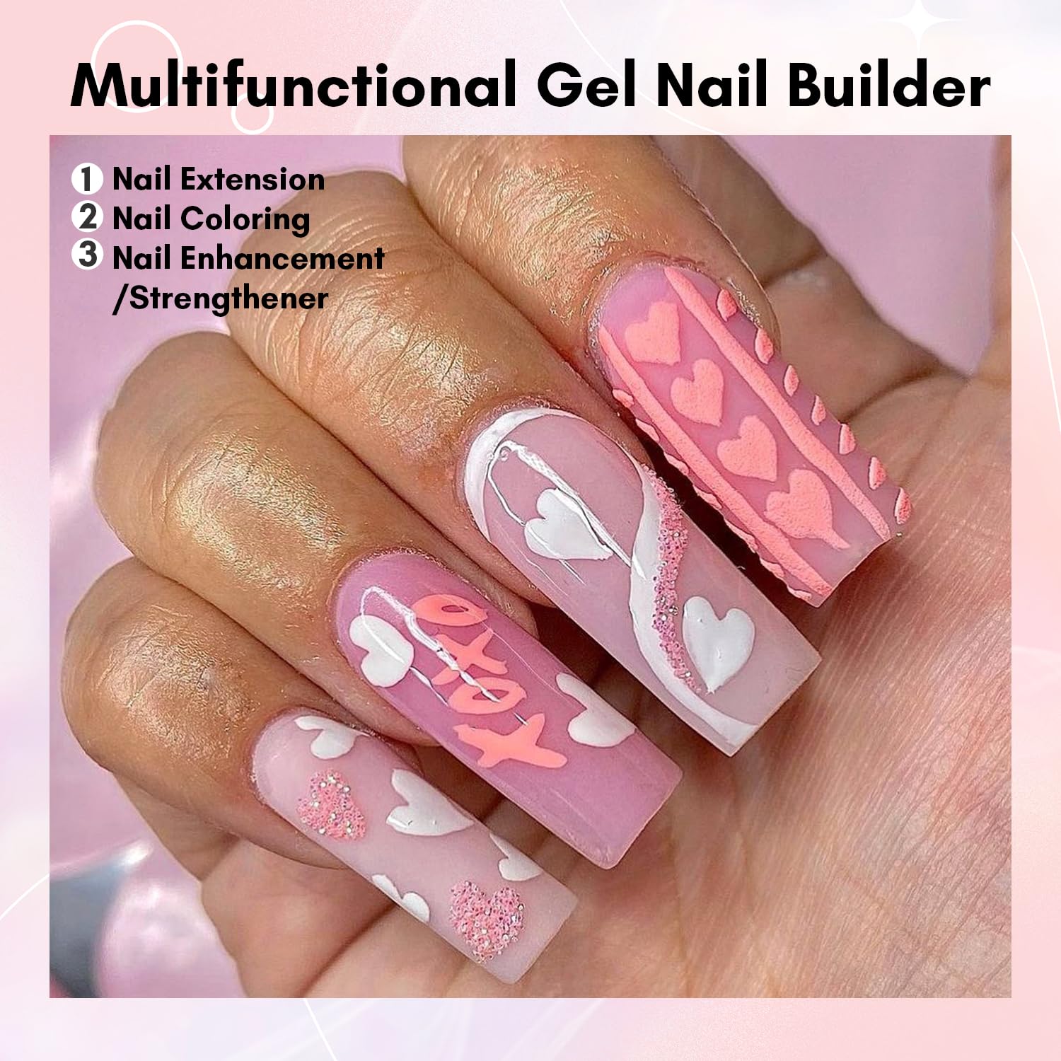 Makartt Poly Nail Gel 50ml - Extension Gel Farben Nägel UV Aufbaugel und Nagelverlängerung Gel für Starter Nageldesign DIY Maniküre Geschenk, Calla Lily