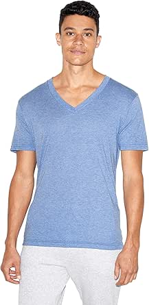 American Apparel unisex-adult Tri-Blend V-Neck Short Sleeve T-Shirt ...