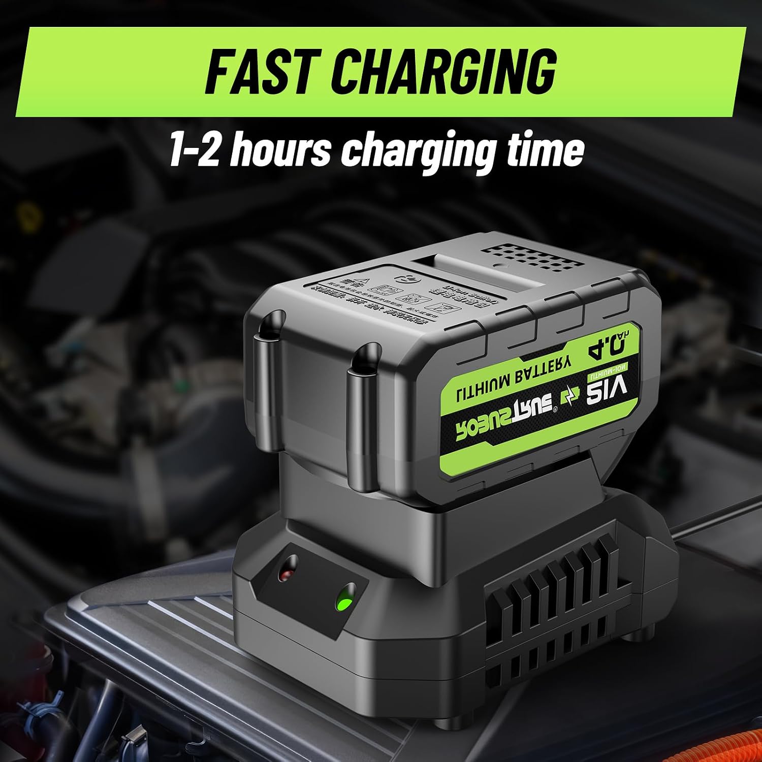 Robustrue High Capacity 4.0Ah Battery for Impact Wrench, Long-Lasting Performance, Perfect Compatibility, Easy to Use, Universal for DIY and Professional Works
