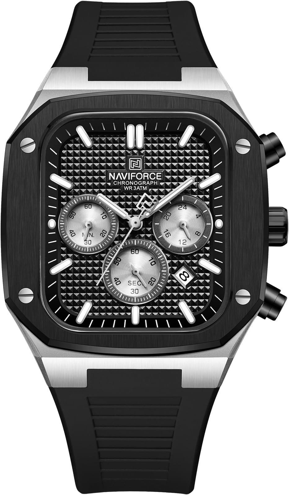 Men's Quartz Watch with Automatic Date and Week Indication - Analogue Wrist Watch