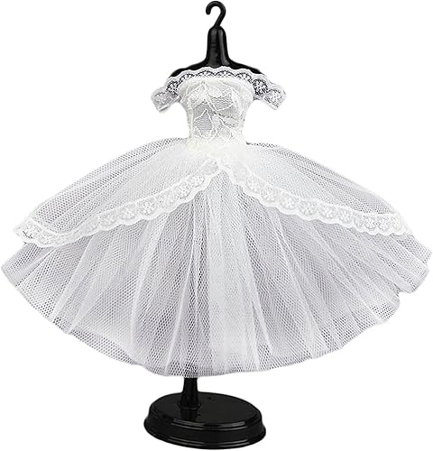 Miniatura 10 de Vestido de ballet tutú de moda para muñecas de 11.5 pulgadas, accesorios de muñecas de 16, falda de 3 capas con diamantes de imitación, vestido de