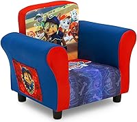 Delta Children PAW Patrol Upholstered Toddler Chair - Wood Frame, Plush Foam, Side Pockets, 100 lb Capacity