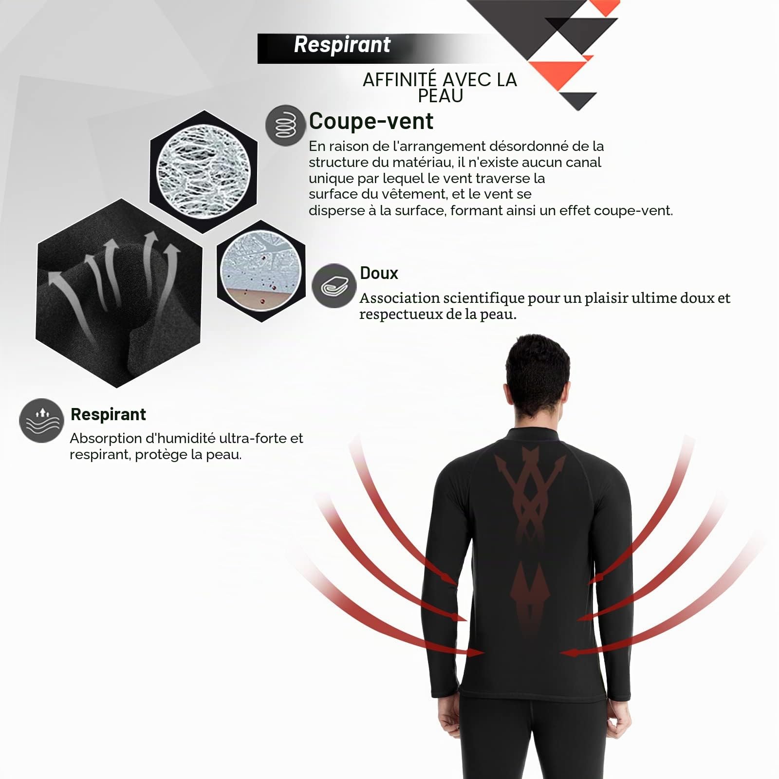 MEETWEE Homme Ensemble de sous-Vêtement, Sport Base Layer Maillot Manches Longues + Pantalon Quick Dry Sou Vetement pour L'entraînement Ski Running Randonnée