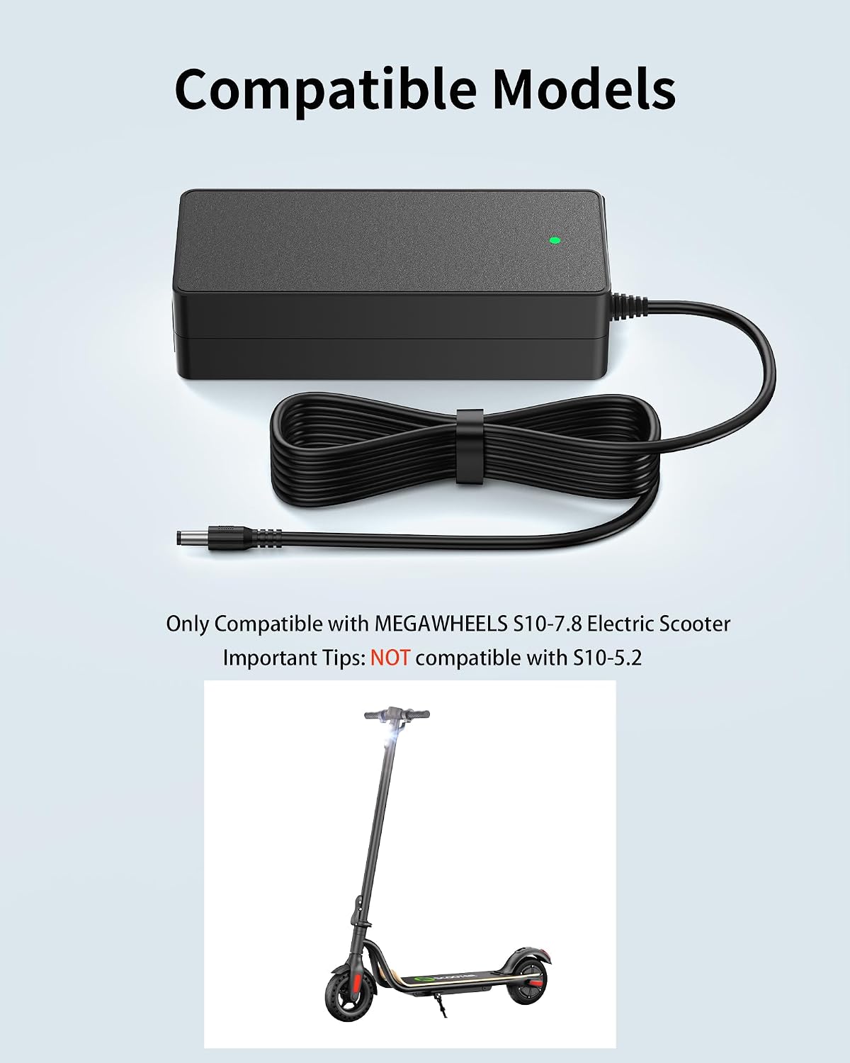 VHBW 42V for 5TH Wheel Electric Scooter Charger Compatible with 5TH Wheel ES09/ V20 Pro/ V30 Pro / M1/5LCHM11U 350W Electric Scooter