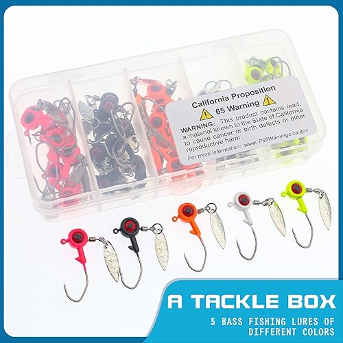 Miniatura 5 de Jig Heads Hooks, 116 oz 18 oz 14 oz 15 oz Crappie Jigs Fishing Jig Heads Hook Lure Fishing Jigs Heads para pesca de lubina