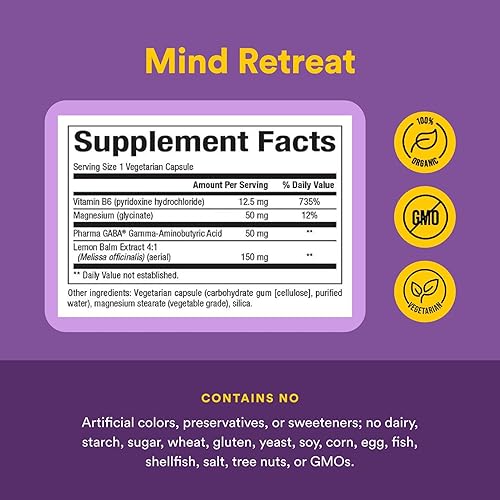 Miniatura 4 de Natural Factors Estrés-Relax, Retiro Mental, 60 Cápsulas Vegetarianas