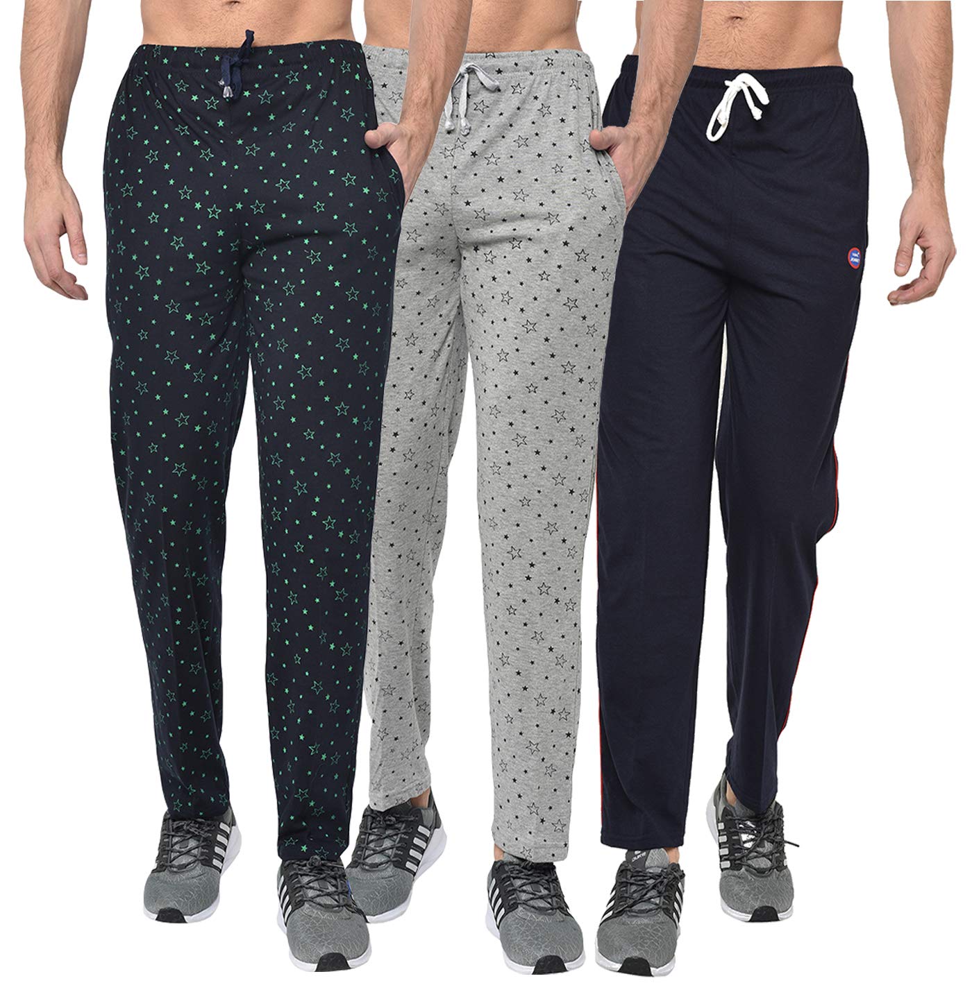 mack jonney Cotton Blended Regular Fit Pyjamas for Men (Pack of 3)-D1_PRT_1NVY_1MLG_D1_BLK_0003-P-picture-34