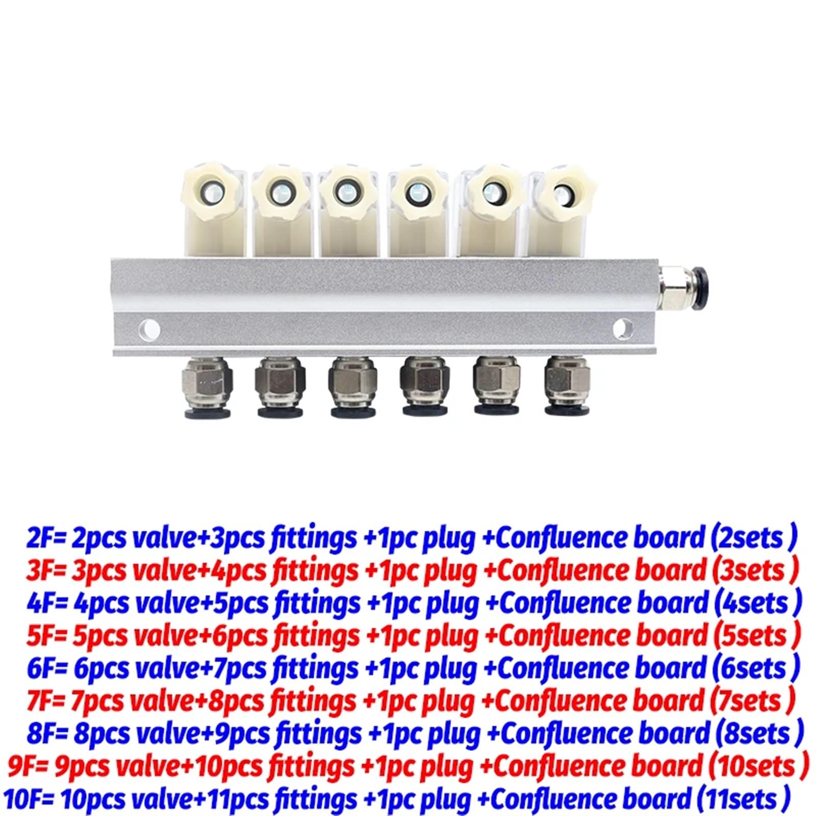 1 Stück 2V025-08 Normalerweise geschlossenes pneumatisches Magnetventil – 12 V/24 V/220 V 2-Wege-Plug-In-Umschaltventil for Gas- und Flüssigkeitssteuerung(AC110V 8 in 8 out)