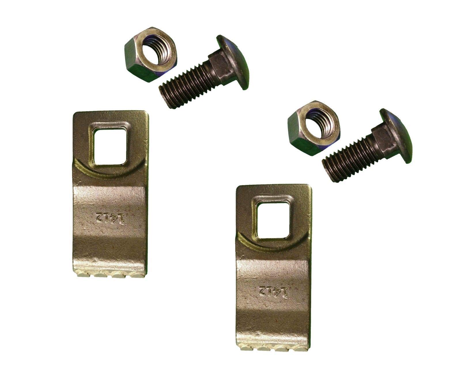 2 - Square Hole Replacement Carbide Auger Teeth w/Hardware - L13-G558