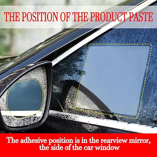 Miniatura 6 de Juego de 14 películas impermeables para espejo de automóvil, 12 piezas de película impermeable para espejo lateral de automóvil, 2 unidades,