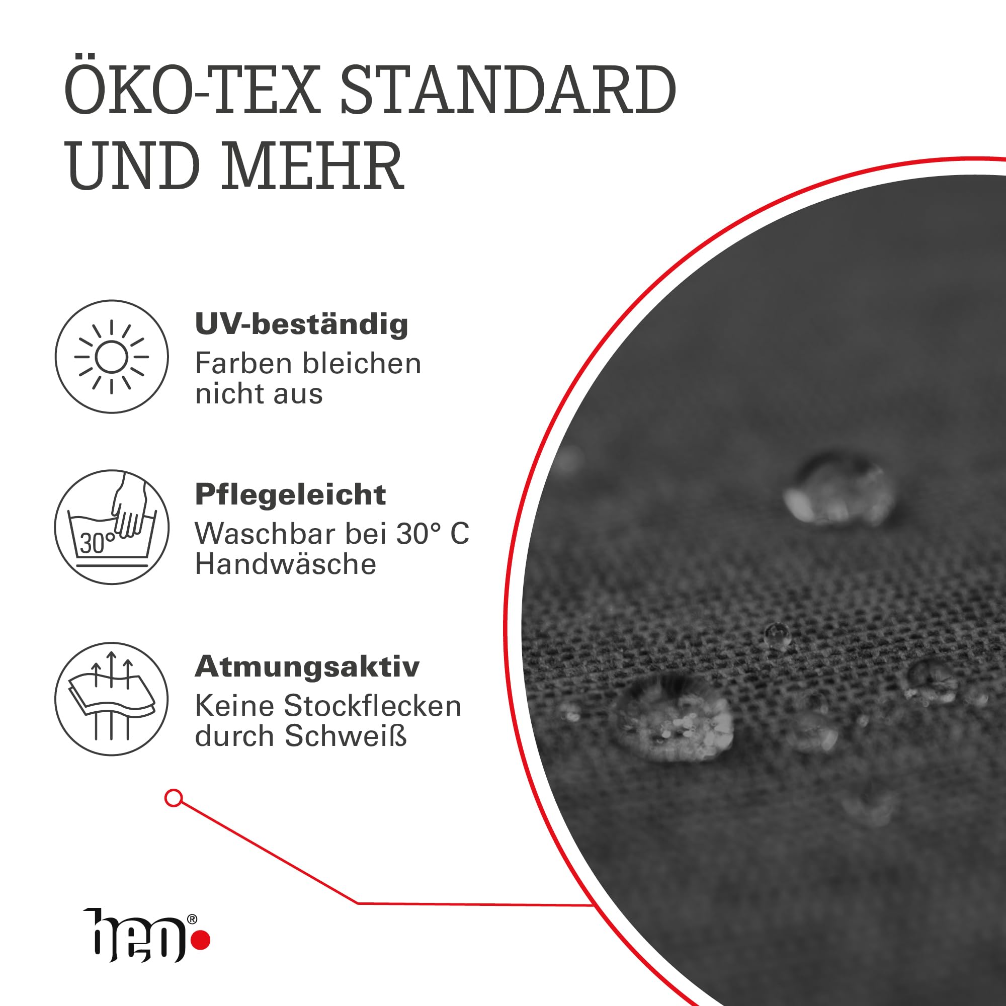 Beo Gartenstuhlauflagen Hochlehner 2er Set Barcelona | Made in EU nach Öko-Tex Standard | Hochlehner Auflagen waschbar | Atmungsaktive Stuhlauflagen Hochlehner mit Blumen in Grau-Schwarz-Weiß