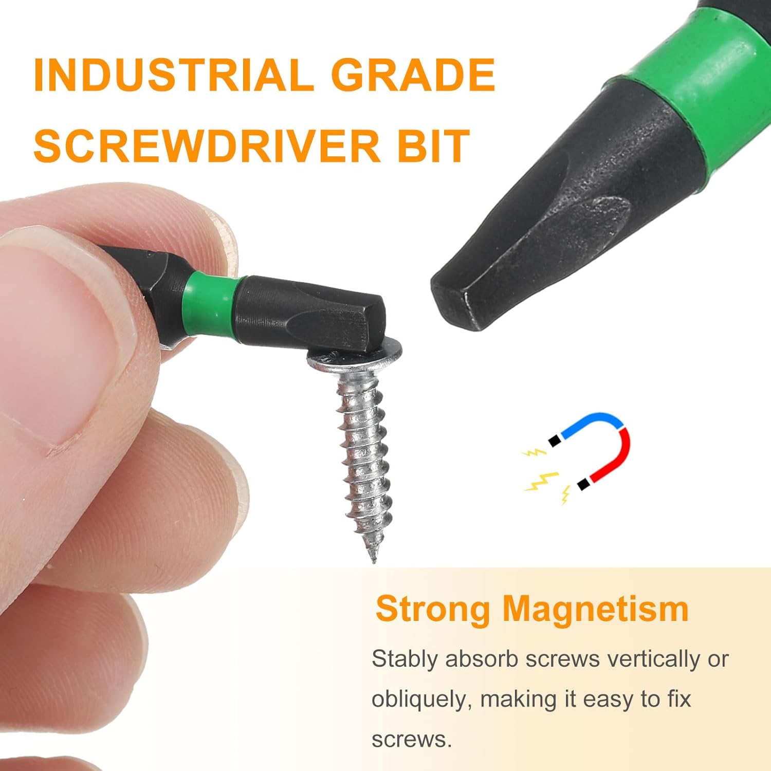 HARFINGTON 4pcs SQ0 Square Screwdriver Bit 1/4" Hex Shank 25mm/1" Length Magnetic 4 Point Head Hex Bits S2 Steel Screw Driver Bit Industrial Grade Electric Drill Bits
