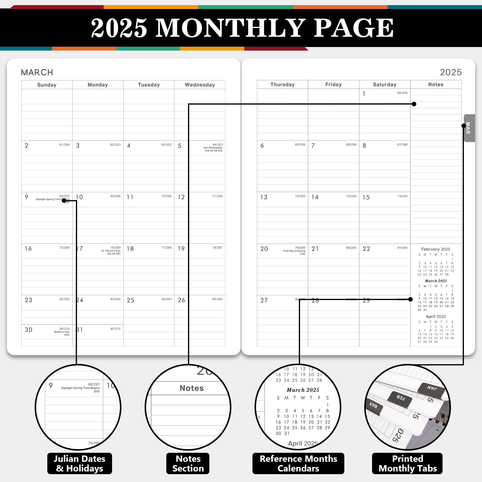 Snapklik.com : 2025 Planner 2025 Planner Weekly And Monthly, Jan 2025