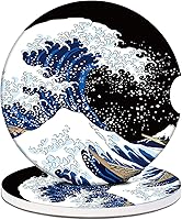 Vista 18 de Posavasos para Portavasos de Automóvil - Posavasos de Cerámica Absorbente de Conejo Fresa con Leche, Paquete de 2, Posavasos para Portavasos