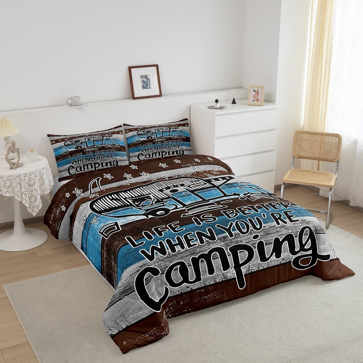 RV Comforter Set Happy Camping Comforter Camper Accessories