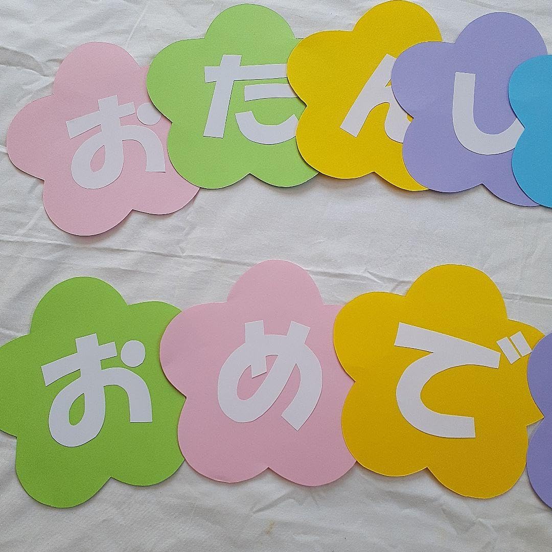 オプション　誕生日　文字　壁面 Amazon.co.jp: 白文字 お誕生日おめでとう お誕生日表 大きめ壁面飾り