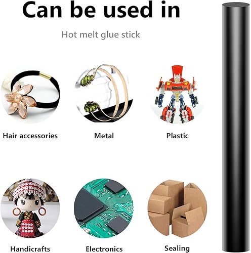 Miniatura 5 de ENPOINT Barras de pegamento rojo brillante con purpurina de 4 pulgadas de largo x 0.43 pulgadas de diámetro, paquete de 36 barras de pegamento