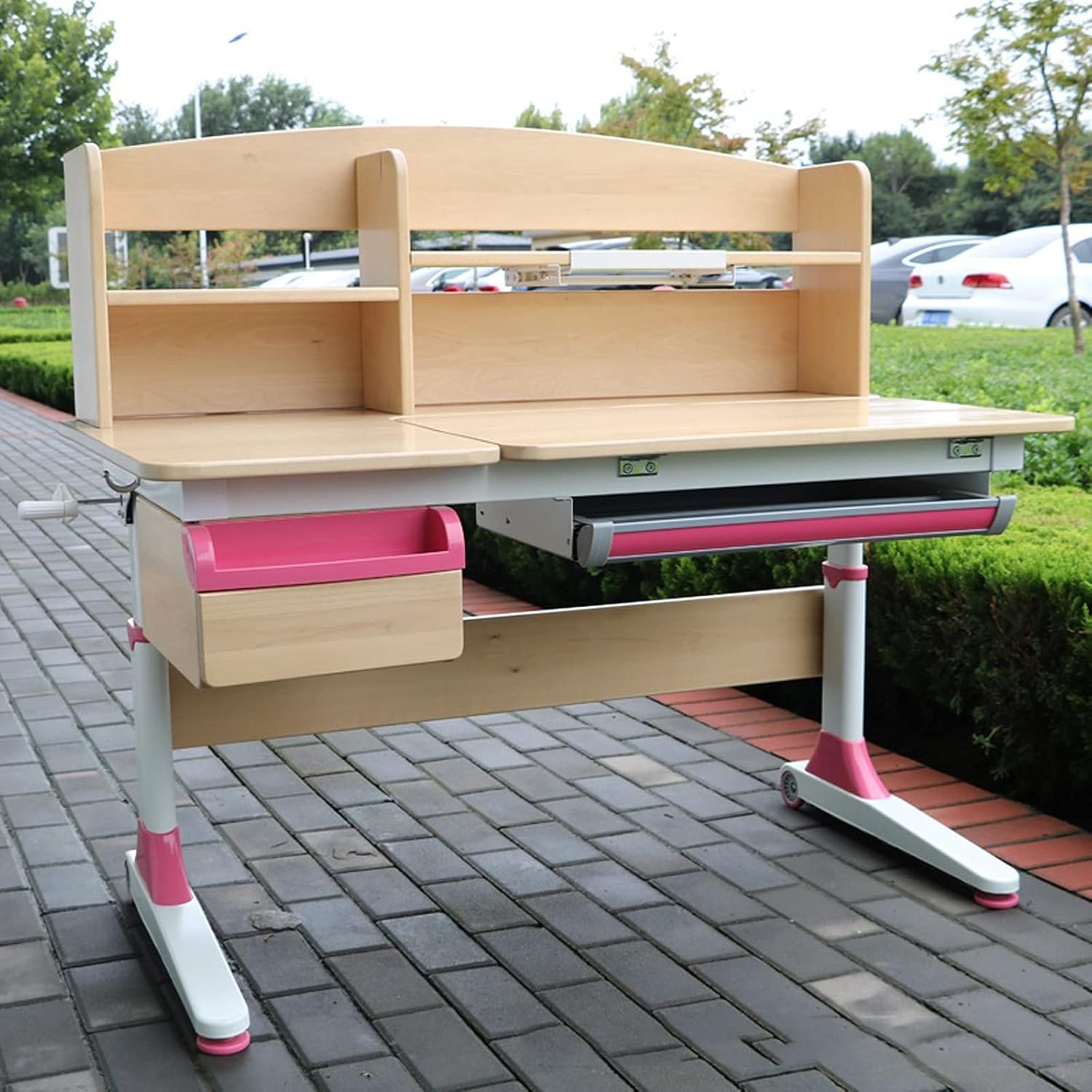 TOMYEUS Study Desk Children's Study Table And Chair Set Multifunctional Children's Lifting Study Table Home Office Desk