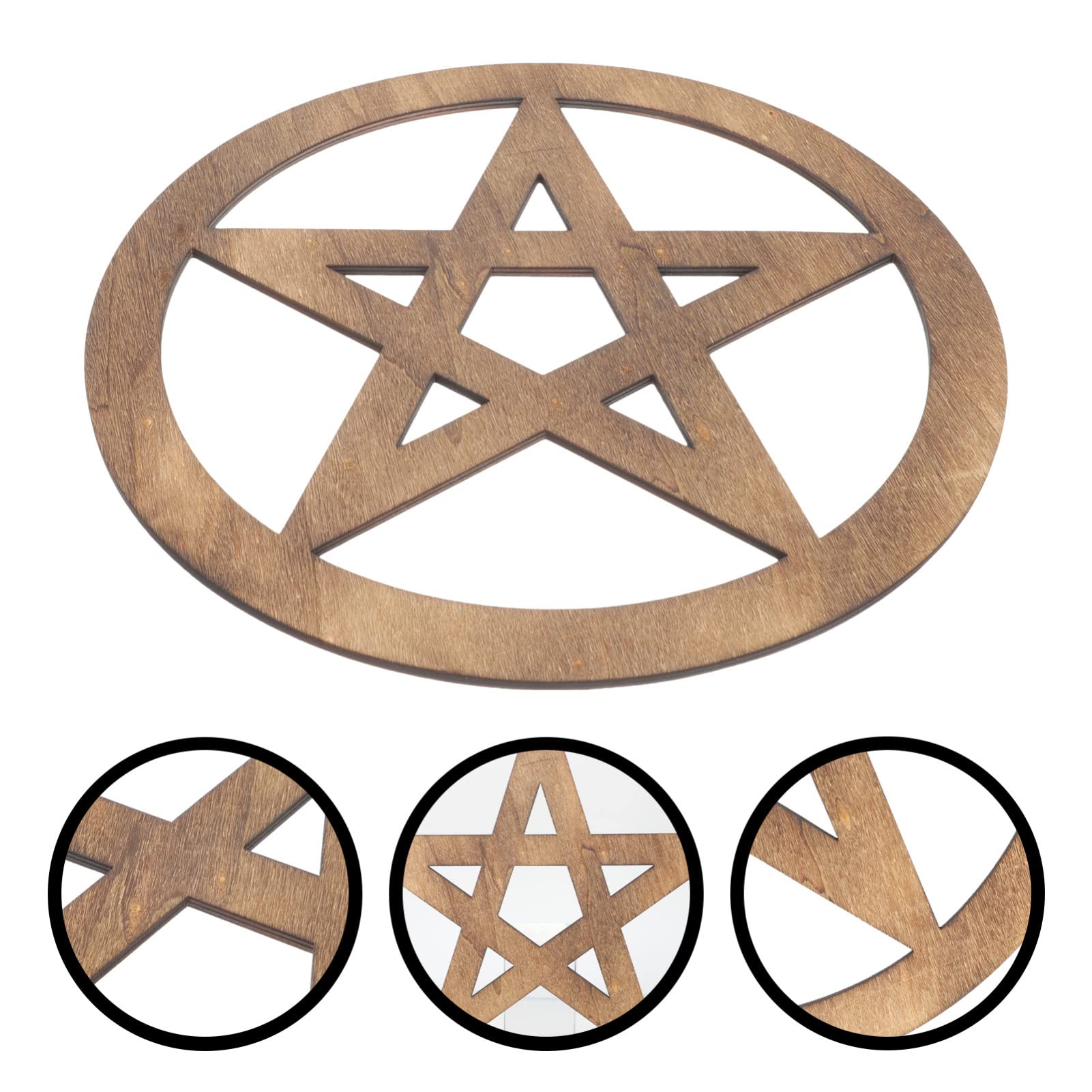 TOPBATHY Pentagramma Piastrella In Legno Pentacolo Da Parete Astrologia
