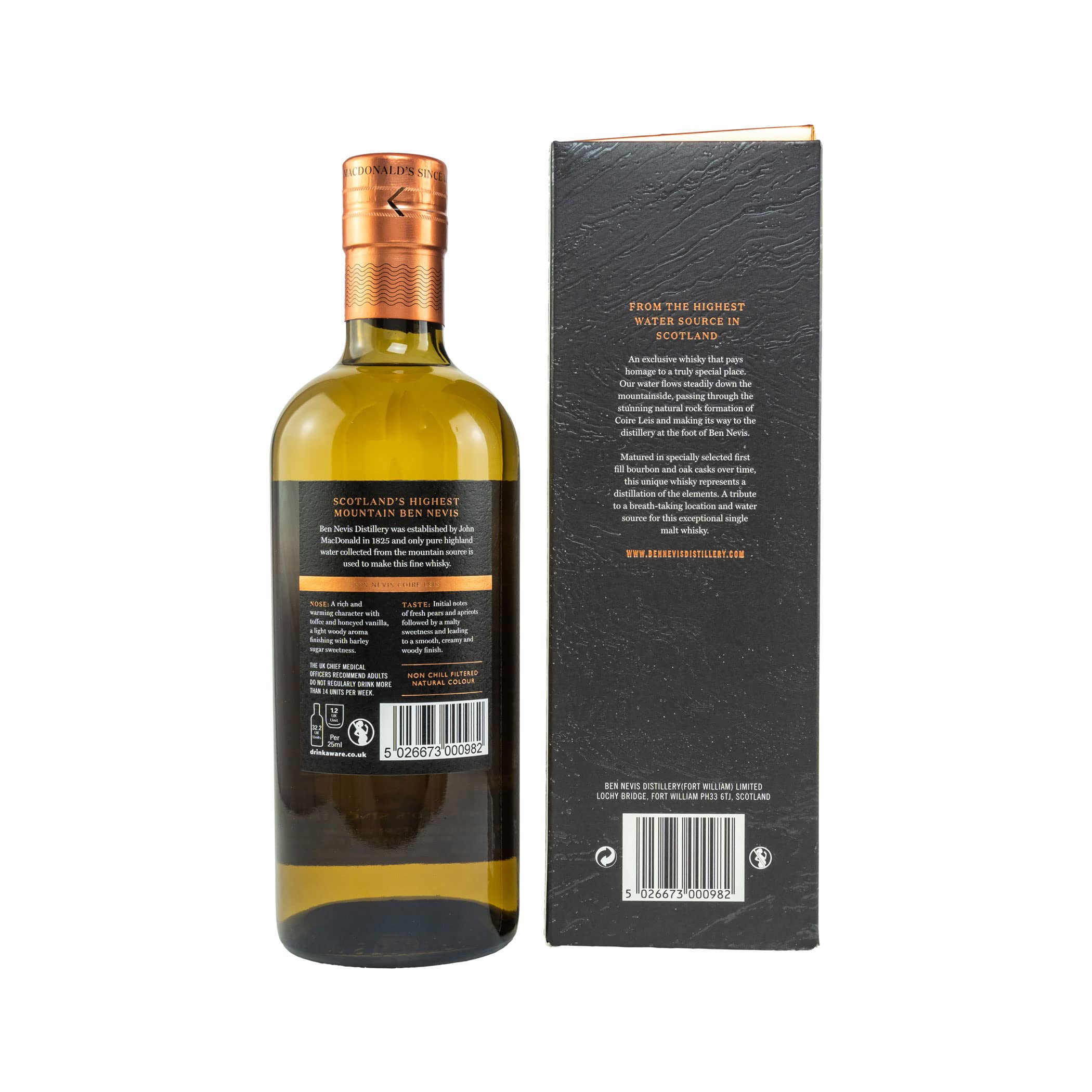 MacDonald's Ben Nevis COIRE LEIS Highland Single Malt 46% Vol. 0,7l in Geschenkbox