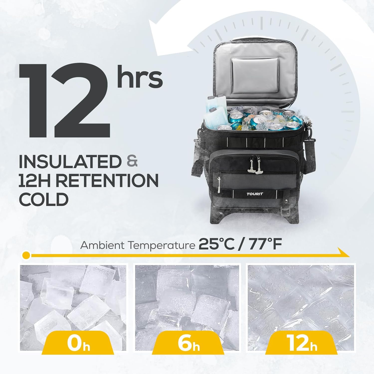 Amazon | TOURIT クーラーボックス キャスター付き 折り畳み 保冷