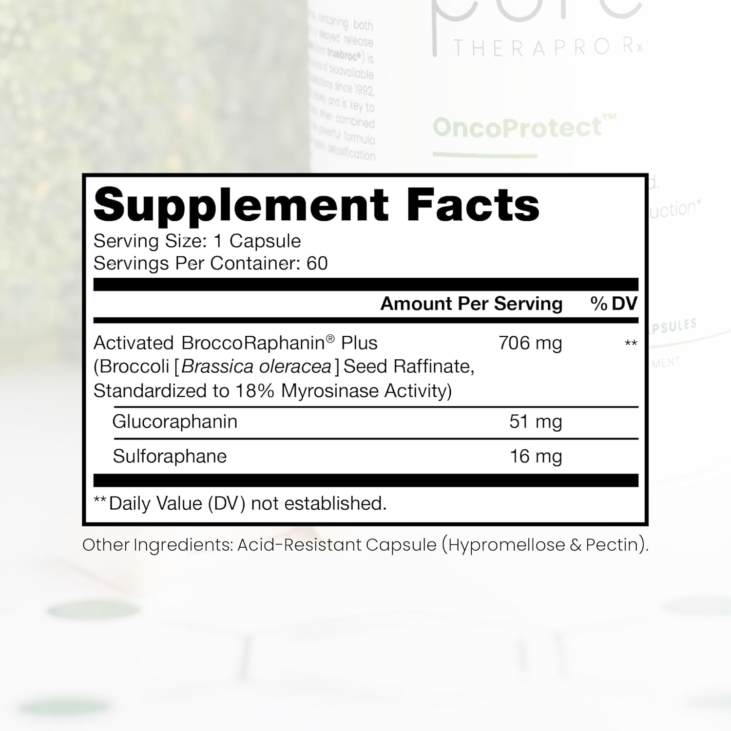 Pure Therapro Rx OncoProtect ES HIGH DOSE Sulforaphane Supplement, Made in USA | 2 Month Supply | 706 mg Patented Activated BroccoRaphanin Broccoli Seed Extract | Glucoraphanin + Myrosinase - Image 2