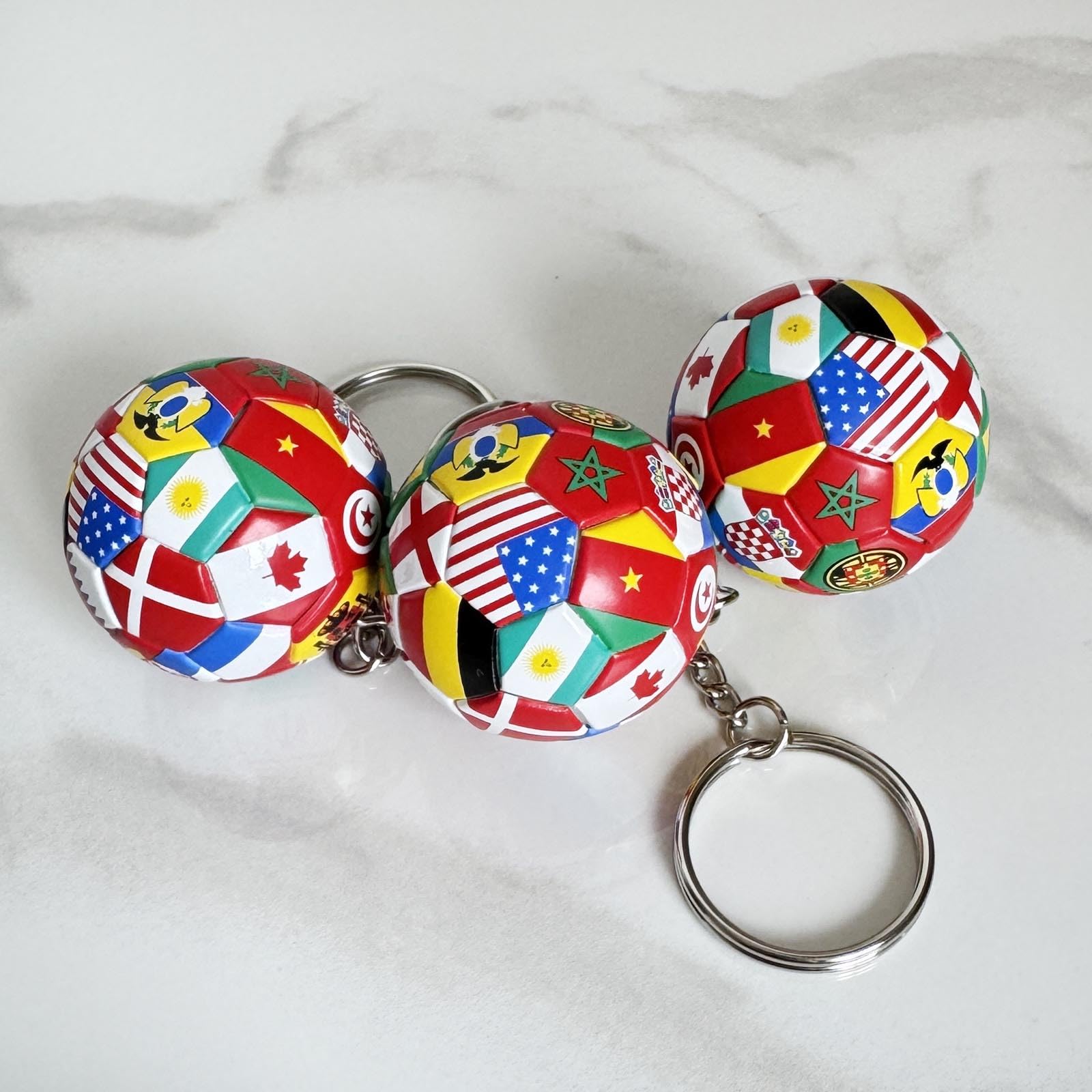 3/5 llaveros de la Copa Mundial de Fútbol 2026 con banderas nacionales, llaveros de fútbol y regalos y accesorios para la Copa del Mundo, artículos deportivos 2026, colgante de mochila - 2