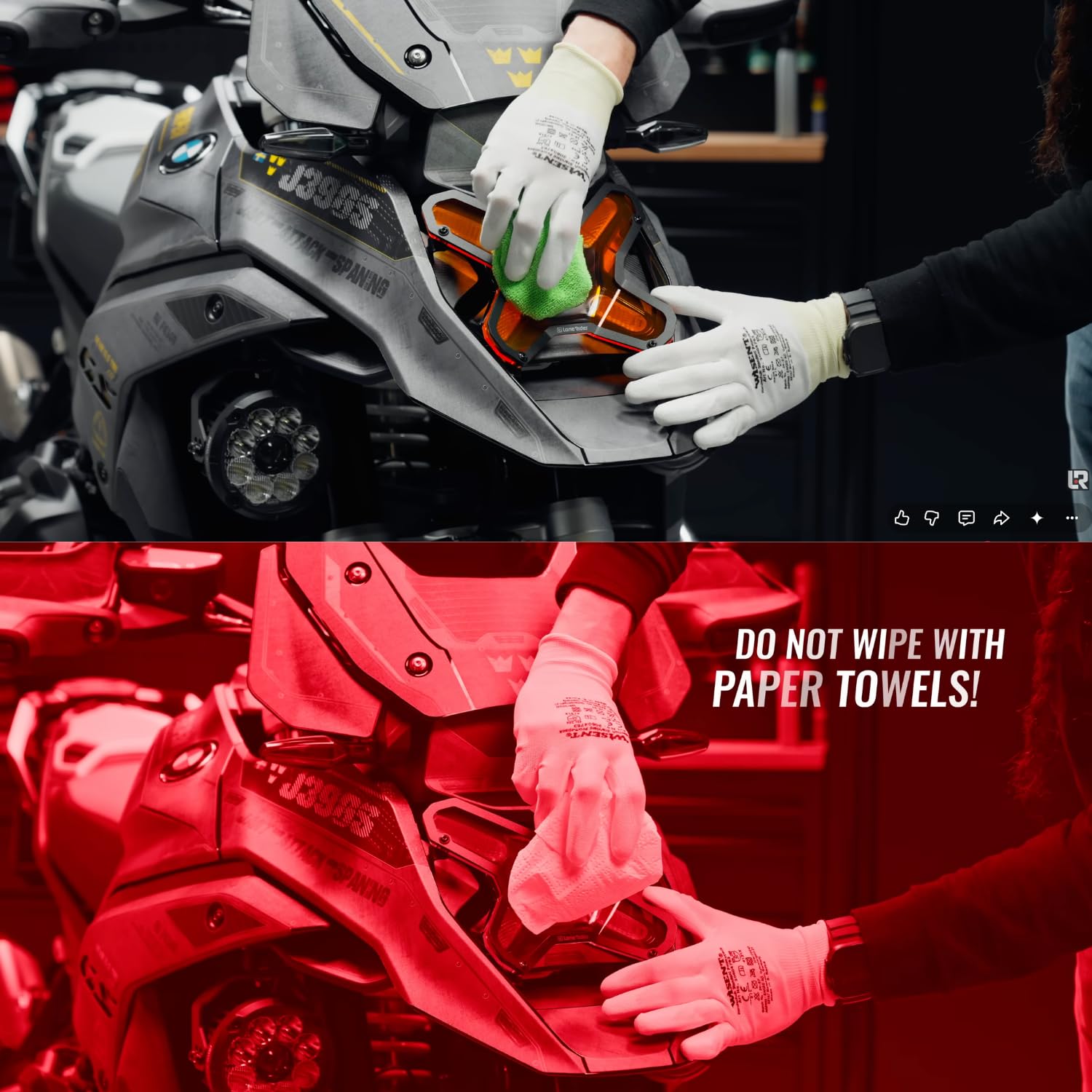 Lone Rider Protezione Faro per BMW R1300GS Adventure - Policarbonato Spesso e Infrangibile Makrolon Lexan - Resistente a Graffi, Ruggine, Scolorimento & Intemperie con Smorzamento delle Vibrazioni