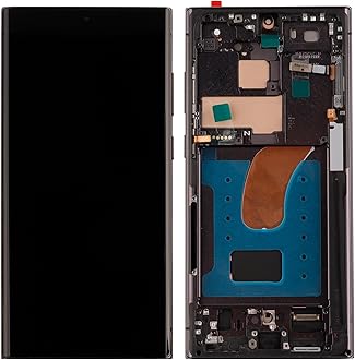【US Version】 OLED Digital Display Replacement Compatible with for Samsung Galaxy S23 Ultra S918W S918U (Black with Frame) LCD Display Touch Screen Digitizer Assembly with Repair Tools-6.8inch