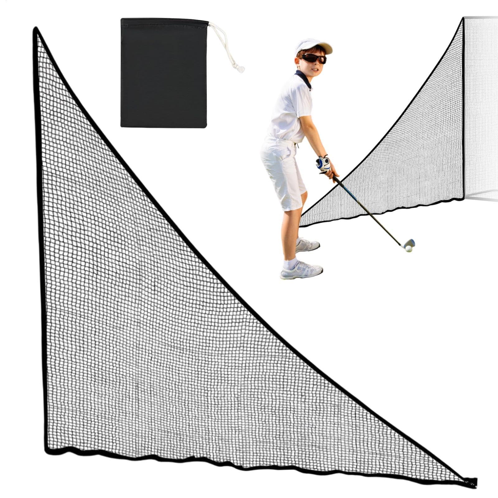 Golf Shank Net Attachment, Golf Shank Net Indoor, Golf Hitting Barrier Net, Sports Practice Net for Golf, Indoor Golf Net with Sandbag, Multi-Sport Practice Net, Golf Hitting Net for Home Use,