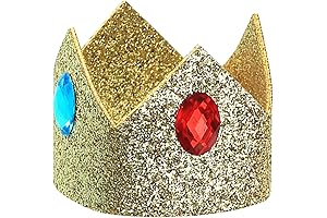 Peach Crown Royal Tiara for Women Girls Halloween Costume Dress Up Accessory