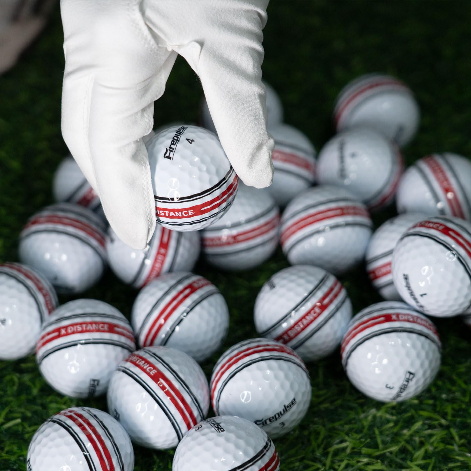 FIREPULSE X Distance Golfball, 72 Stück (6Dutzend) + X weiche, fluoreszierende matte Golfbälle, 12 Stück (1Dutzend), 2-teilige Konstruktion, Surlyn-Abdeckung, 360° Spurausrichtung