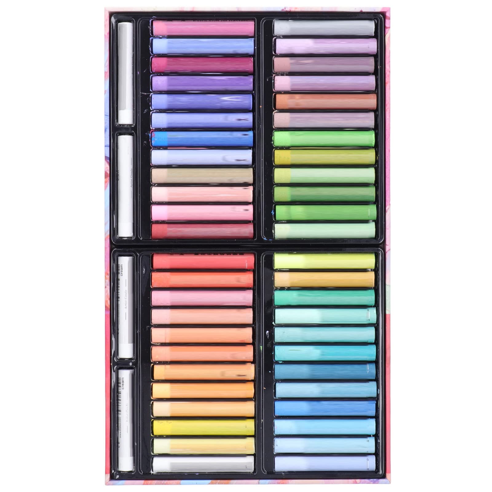 Haofy Set Pastelli a Olio, 48 Pezzi, Olio Misto e Cera, Colori Ricchi e Brillanti per Artisti e Studenti (8948MK)