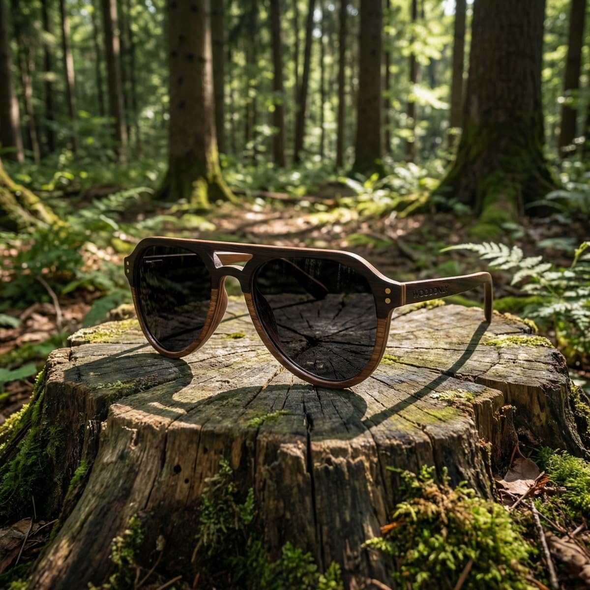 Gafas de Sol Piloto Polarizadas de Madera - Gafas de Sol Modernas con Funda de Bambú para Hombre y Mujer Regalos Perfectos