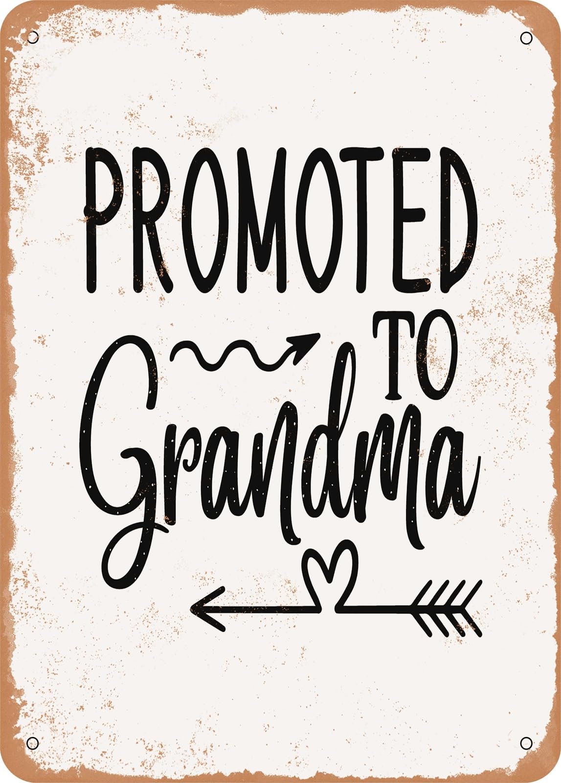 Miaomansenstore Metal Sign - Promoted To Grandma - Vintage Look Home Decor