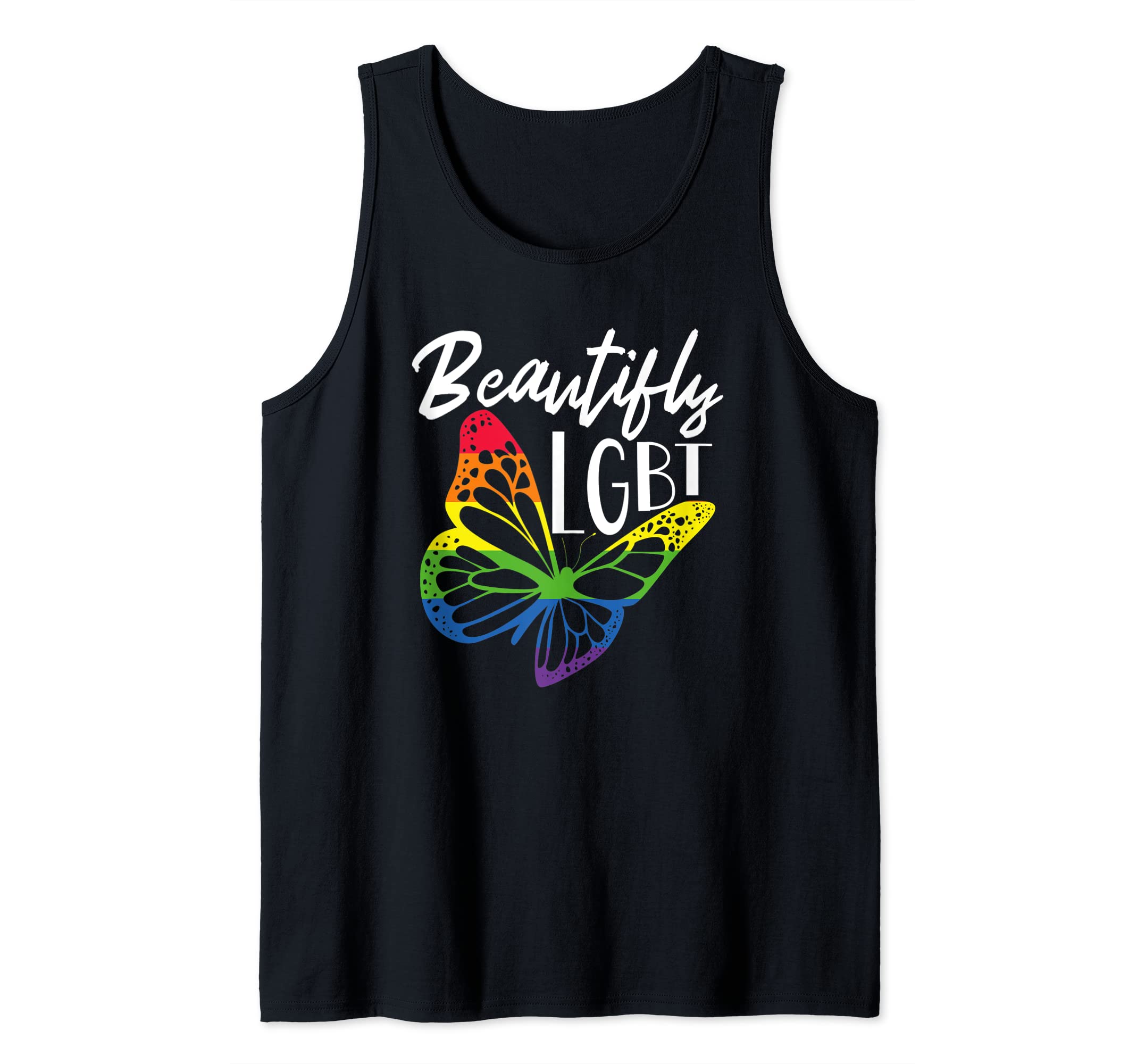 Beautifly LGBT Rainbow Butterfly Homosexual Pride LGBT Tank Top