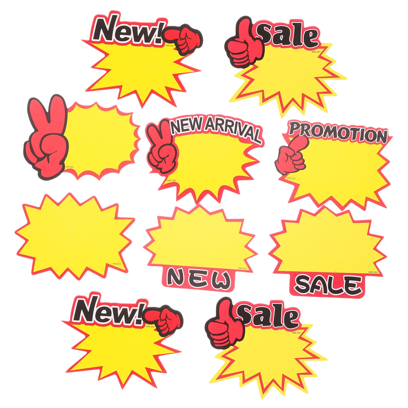 Gadpiparty 4 Set Tag Di Vendita Dettaglio Di Affari Del Negozio Etichette Di Vuote Segni Di Etichette Di Cartellini Dei Prezzi Brillanti Carta 400 Pezzi*4